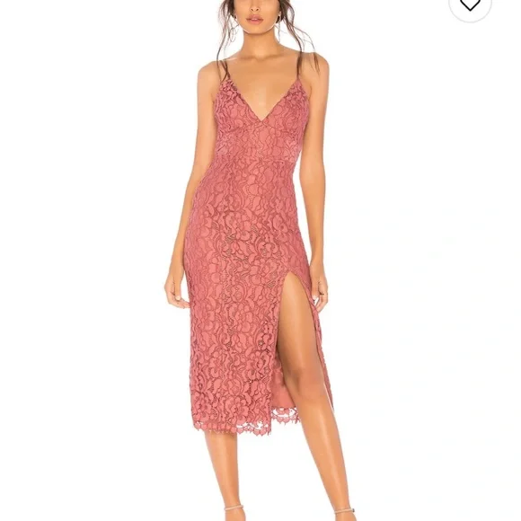 Lovers + Friends | Dresses | Lovers Friends Saba Midi Dress In Mauve |  Poshmark